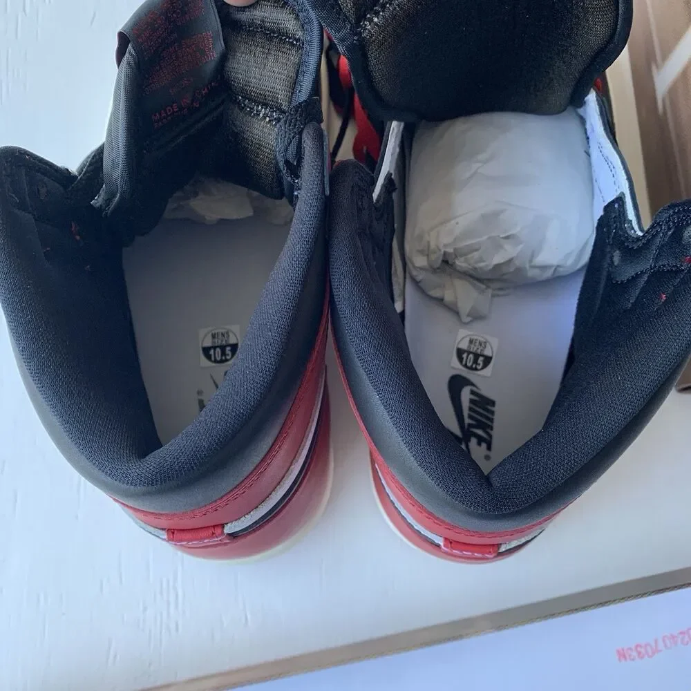 Air Jordan 1 Retro OG High Black Toe Reimagined - Size 10.5 NEW W Box